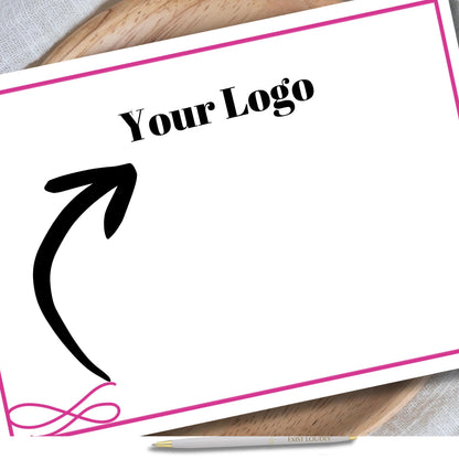 Personalized Floral Note Card Set: Custom Monogram Stationery