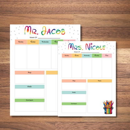 Personalized Teacher To Do List Notepad: School Staff Gift