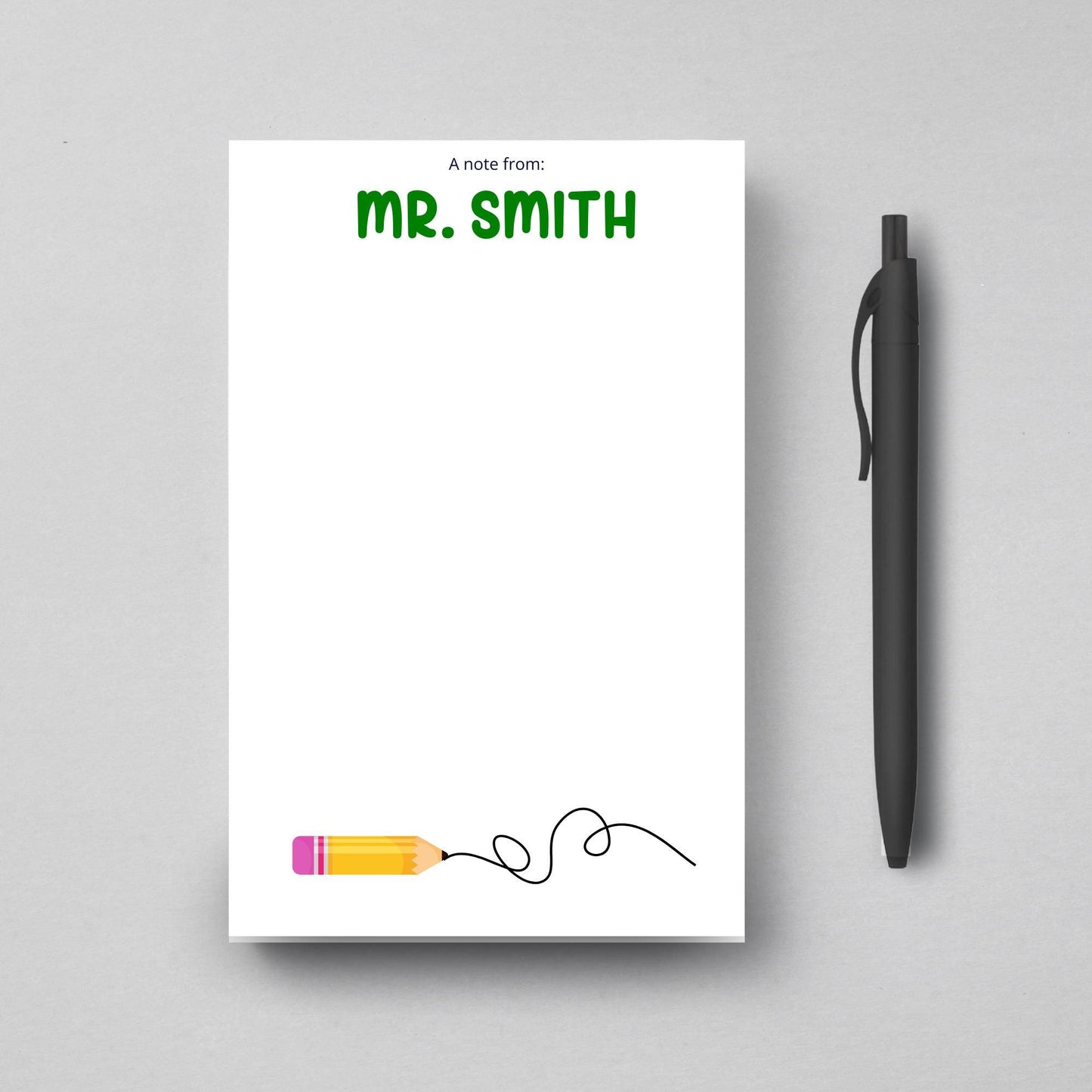 Personalized Teacher Notepad: Custom Stationery Gift