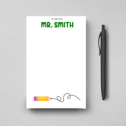 Personalized Teacher Notepad: Custom Stationery Gift