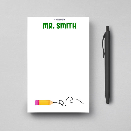 Personalized Teacher Notepad: Custom Stationery Gift