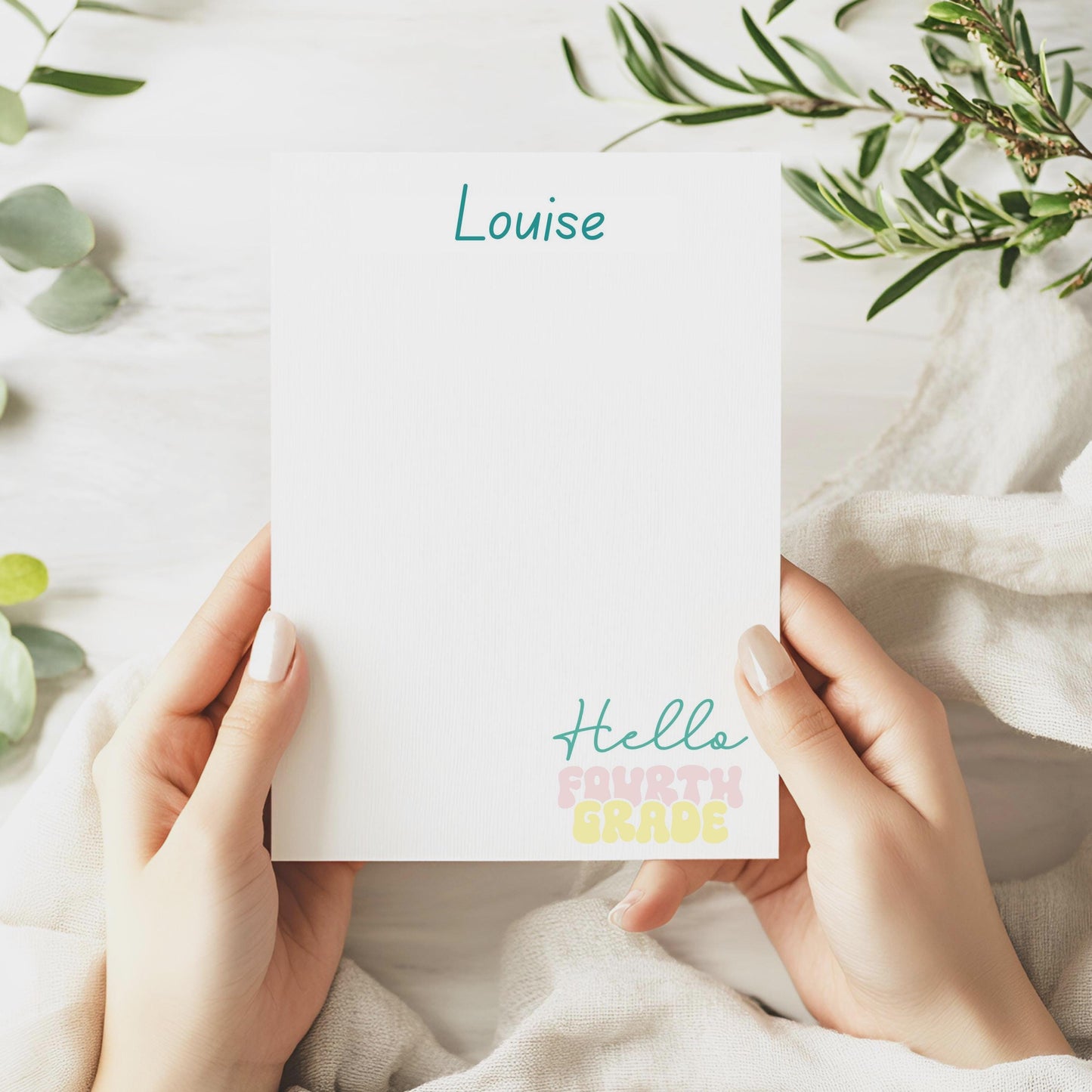 Personalized Teacher Notepad: Custom Stationery Gift