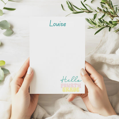 Personalized Teacher Notepad: Custom Stationery Gift