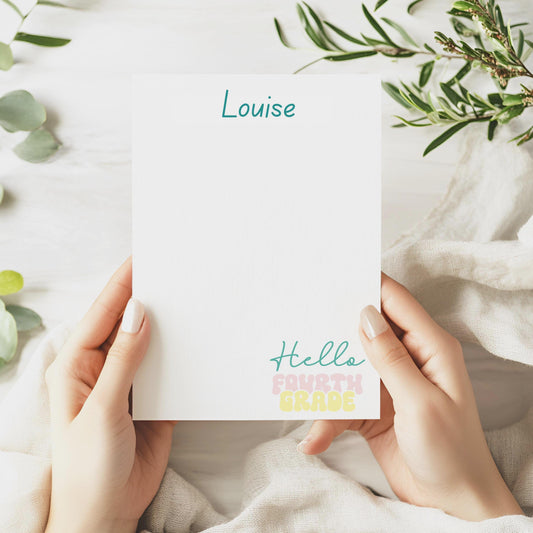 Personalized Teacher Notepad: Custom Stationery Gift