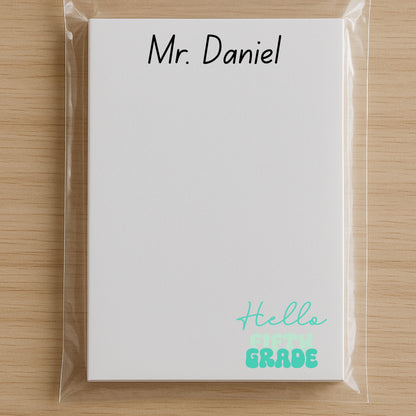 Personalized Teacher Notepad: Custom Stationery Gift