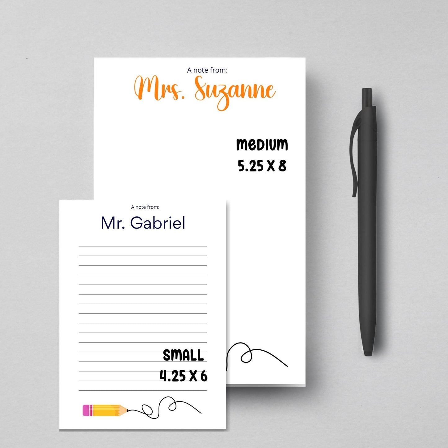 Personalized Teacher Notepad: Custom Stationery Gift