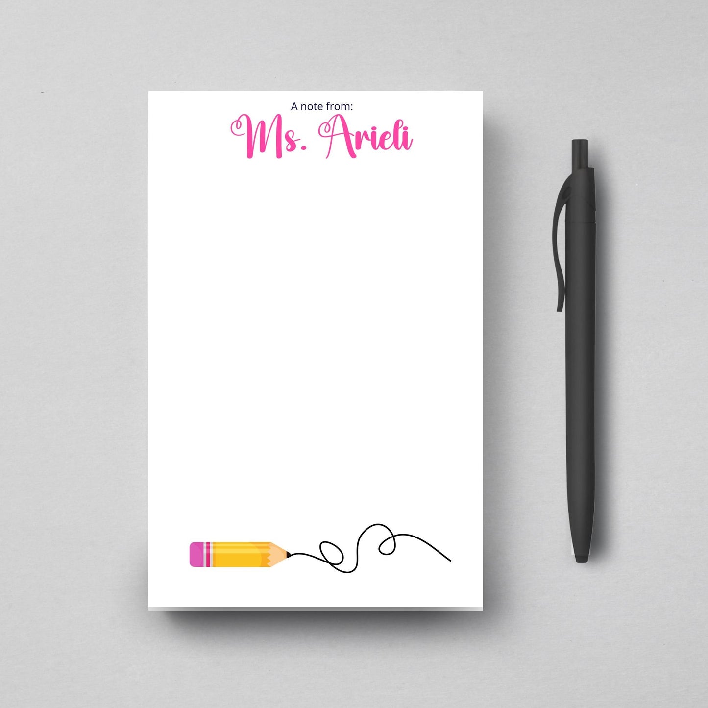 Personalized Teacher Notepad: Custom Stationery Gift